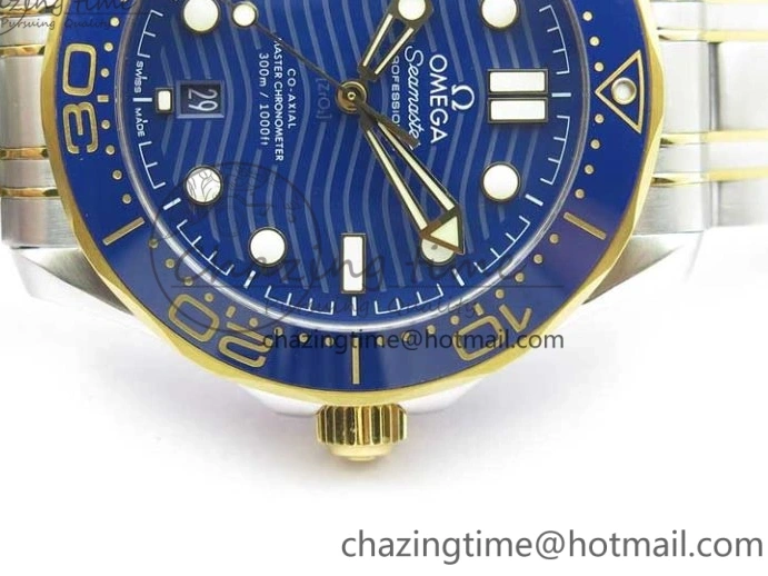 0503 2018 Seamaster Diver 300M SS YG VSF 1:1 Best Edition YG Bezel Blue Dial on SS YG Bracelet A Effortless 7897